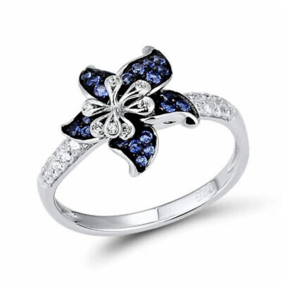 New 925 Sterling silver Flower cute Ring - Picture 1 of 7